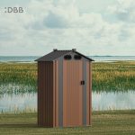 KingSuper series metal garden shed with Gable roof 4x3ft（10）