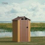 KingSuper series metal garden shed with Gable roof 4x3ft（13）