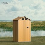 KingSuper series metal garden shed with Gable roof 4x3ft（14）