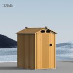 KingSuper series metal garden shed with Gable roof 4x6ft（10）