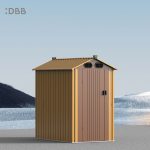 KingSuper series metal garden shed with Gable roof 4x6ft（13）