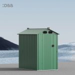 KingSuper series metal garden shed with Gable roof 4x6ft（18）