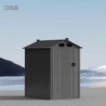 KingSuper series metal garden shed with Gable roof 4x6ft（20）