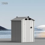 KingSuper series metal garden shed with Gable roof 4x6ft（5）