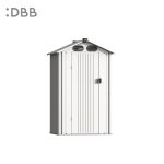 KingSuper series metal garden shed with Gable roof beige 4x4ft