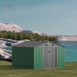 KingSuper series metal garden shed with Gable roof 10x10ft（5）