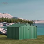 KingSuper series metal garden shed with Gable roof 10x10ft（6）