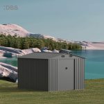 KingSuper series metal garden shed with Gable roof 8x10ft（3）