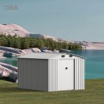 KingSuper series metal garden shed with Gable roof 8x10ft（5）