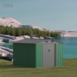 KingSuper series metal garden shed with Gable roof 8x10ft（7）