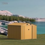 KingSuper series metal garden shed with Gable roof 8x10ft（9）