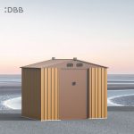 KingSuper series metal garden shed with Gable roof 8x6ft（19）