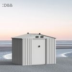 KingSuper series metal garden shed with Gable roof 8x6ft（3）