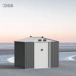 KingSuper series metal garden shed with Gable roof 8x6ft（7）