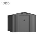 KingSuper series metal garden shed with Gable roof gray 8x10ft