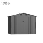 KingSuper series metal garden shed with Gable roof gray 8x6ft 1