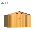 KingSuper series metal garden shed with Gable roof yellow 10x10ft