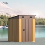 KingSuper series metal garden shed with Pent roof 5x6ft 19