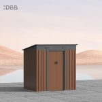 KingSuper series metal garden shed with Pent roof 6x5ft 4