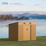 KingSuper series metal garden shed with Pent roof 8x6ft 1