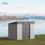 KingSuper series metal garden shed with Pent roof 8x6ft 10