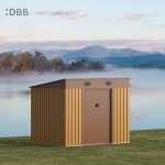 KingSuper series metal garden shed with Pent roof 8x6ft 2