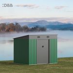 KingSuper series metal garden shed with Pent roof 8x6ft 4
