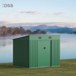 KingSuper series metal garden shed with Pent roof 8x6ft 5