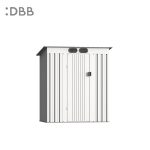 KingSuper series metal garden shed with Pent roof beige 5x3ft 2