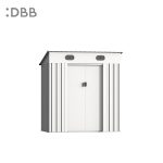 KingSuper series metal garden shed with Pent roof beige 6x4ft 1