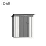KingSuper series metal garden shed with Pent roof beige gray 5x3ft