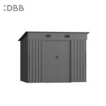 KingSuper series metal garden shed with Pent roof gray 6x5ft