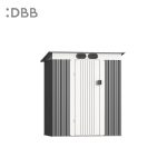 KingSuper series metal garden shed with Pent roof gray beige 5x3ft 2