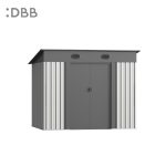 KingSuper series metal garden shed with Pent roof gray beige 6x5ft 2