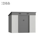 KingSuper series metal garden shed with Pent roof gray beige 8x6ft 2