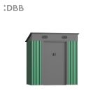 KingSuper series metal garden shed with Pent roof green gray 6x4ft 1