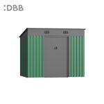 KingSuper series metal garden shed with Pent roof green gray 8x6ft 1