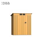 KingSuper series metal garden shed with Pent roof yellow 5x3ft 3