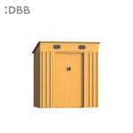 KingSuper series metal garden shed with Pent roof yellow 6x4ft 1