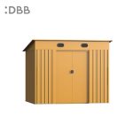 KingSuper series metal garden shed with Pent roof yellow 6x5ft