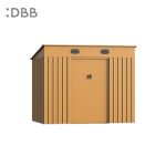 KingSuper series metal garden shed with Pent roof yellow 8x6ft 1