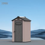 Kingcenter series Intelligent Plastic Sheds with Gable roof Acorn powder 4x4ft 2 2