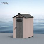Kingcenter series Intelligent Plastic Sheds with Gable roof Acorn powder 4x6ft 2 2