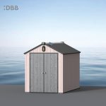 Kingcenter series Intelligent Plastic Sheds with Gable roof Acorn powder 6x10ft 4