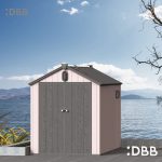 Kingcenter series Intelligent Plastic Sheds with Gable roof Acorn powder 6x8ft 2