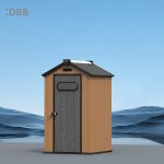 Kingcenter series Intelligent Plastic Sheds with Gable roof Warm brown 4x4ft 5 2