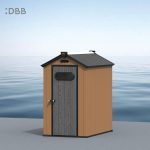Kingcenter series Intelligent Plastic Sheds with Gable roof Warm brown 4x6ft 3 1
