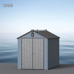 Kingcenter series Intelligent Plastic Sheds with Gable roof blue ashes 6x10ft 4